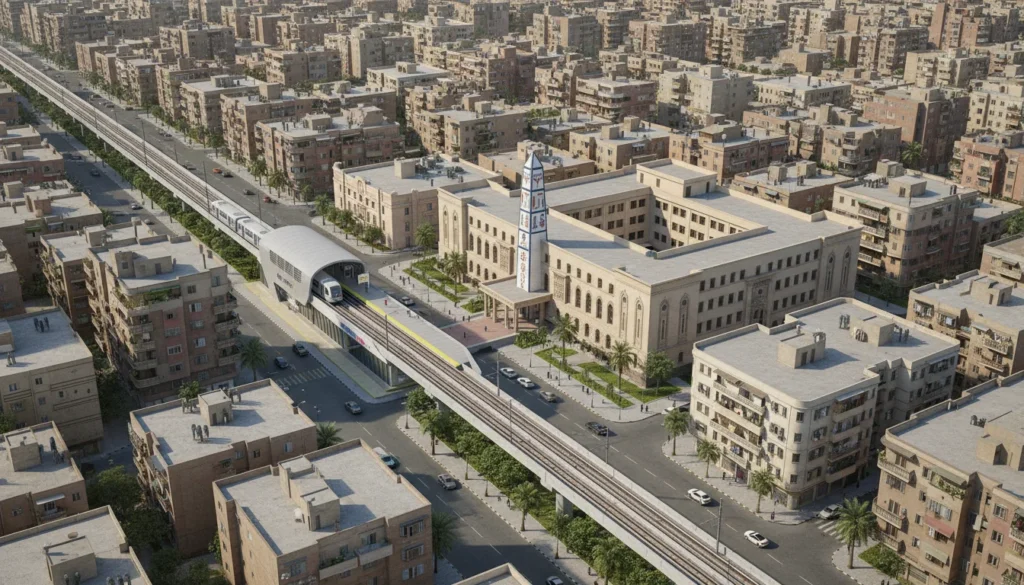 صورة توضح قرب مستشفى الدمرداش من محطة مترو الأنفاق وسهولة الوصول بينهما