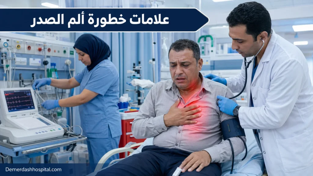 علامات خطورة ألم الصدر التي تستدعي التقييم الطبي العاجل
