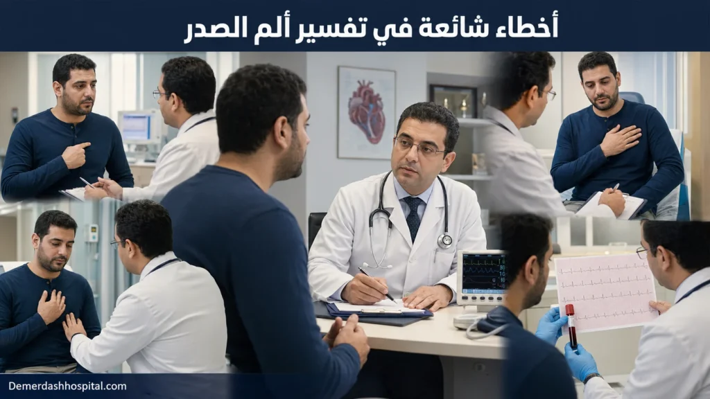 تصحيح المفاهيم الشائعة حول ألم الصدر وألم القلب