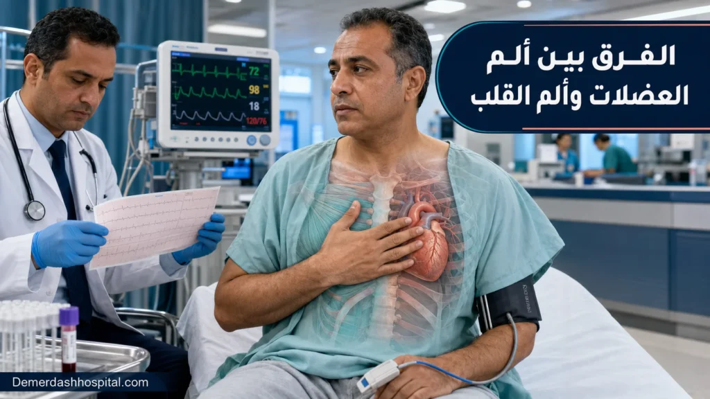 الفرق بين ألم العضلات وألم القلب وطرق تقييم ألم الصدر