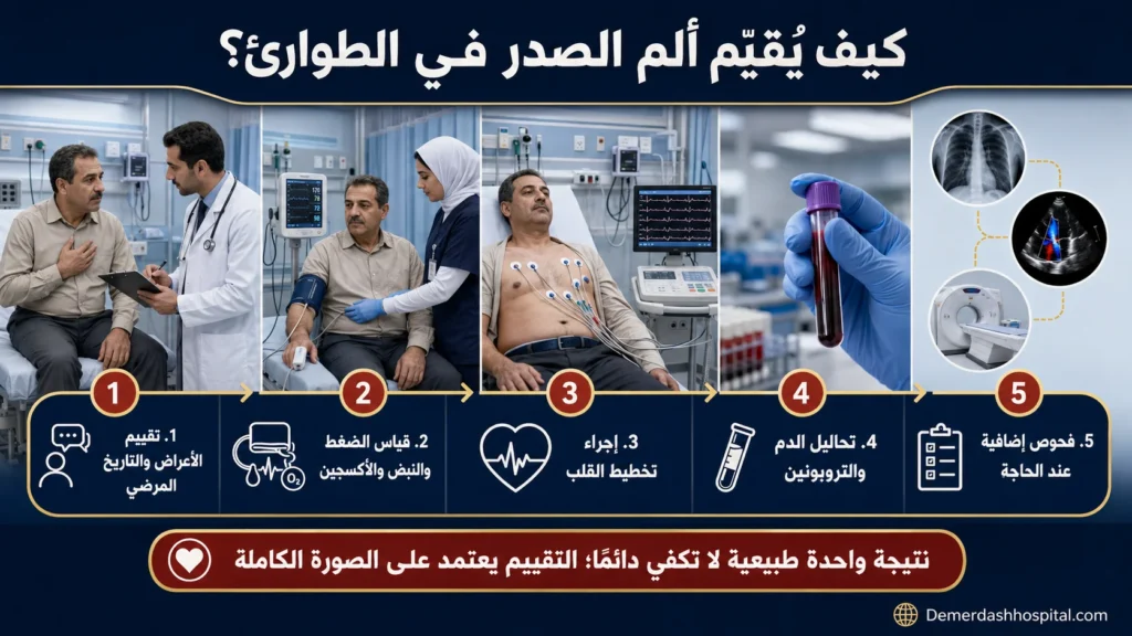 كيف يُقيّم ألم الصدر في قسم الطوارئ؟