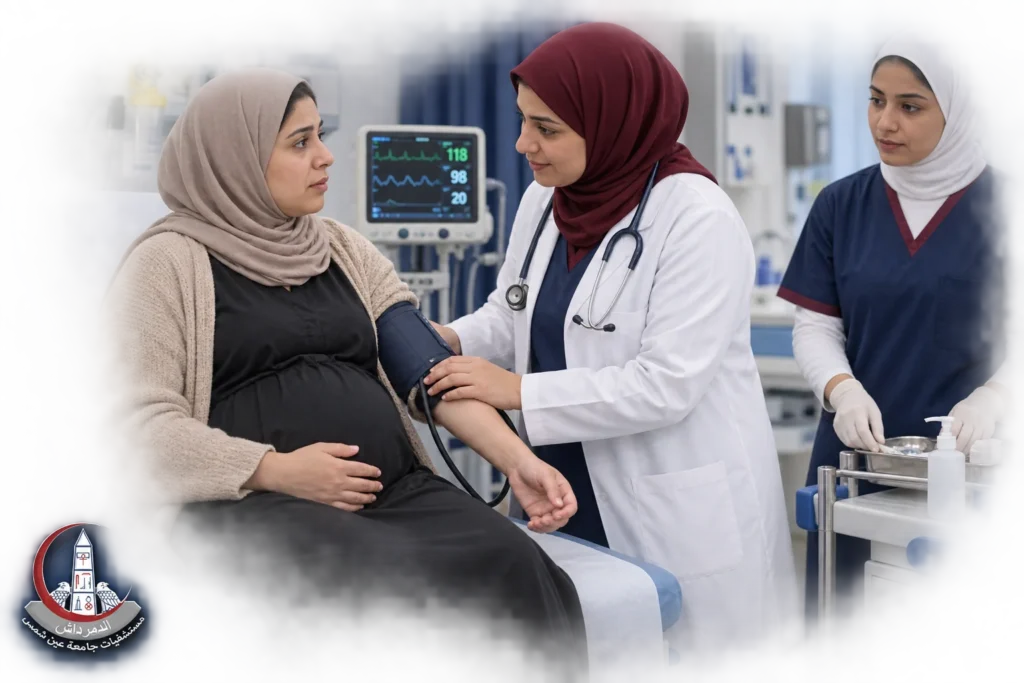 طبيبة تشرح السونار للحامل أثناء متابعة الحمل