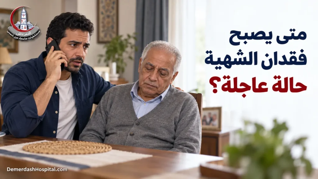 ابن يتصل بالمساعدة الطبية بعد ظهور تدهور مفاجئ على والده كبير السن أثناء الوجبة